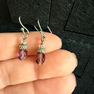 Elegant Purple Drop Earrings